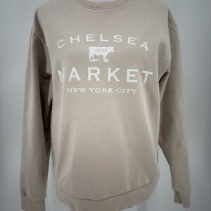 Chelsea Market New York City Crewneck Sweatshirt - Taupe